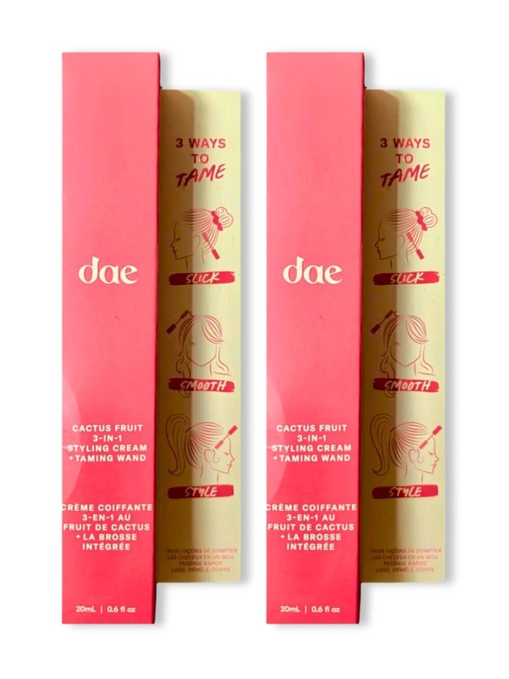 DAE Cactus Fruit 3-in-1 Styling Cream + Taming Wand 20mL NIB 2-Pack